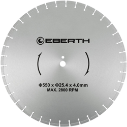 Eberth - Disco diamantato dischi diamantati per taglio universale (550 mm diametro, diametro interno 25,4 mm, larghezza di taglio 4,0 mm, giri/minuto en oferta