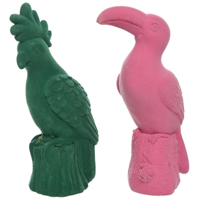 Decorazione Pappagallo/Tucano Su Trespolo Modello A Scelta Accessori Decoro Casa Interni