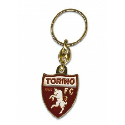Tex Family - PORTACHIAVI IN METALLO SMALTATO TORINO CALCIO FC e cartolina TORINO È