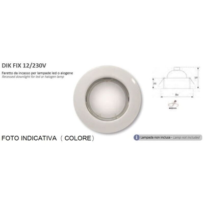 Dicr.Fisso D50 12V Oro Senza Lampada Lampo