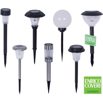 Set 10 Lampade A Energia Solare Con Luce LED Bianca Per Giardino