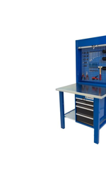 Tecnolam - Banco da lavoro Werkmeister 1000 4 cassetti laterali pannello pratico portautensili con chiusura - piana in ferro en oferta