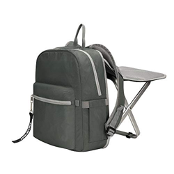 BigTron Zaino Sgabello, Ultraleggero Zaino di Grande capacità, Sgabello Pieghevole da Pesca con Zaino Perfetto per Campeggio Escursionismo (Grigio) características