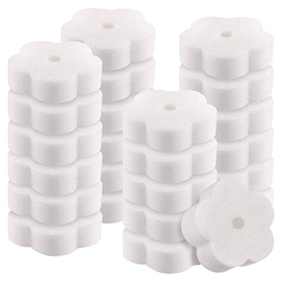 wivarra 24 Pezzi Spugna Assorbente per Assorbimento di Olio per Vasca Idromassaggio Piscina e Spa (A Forma di Fiore)