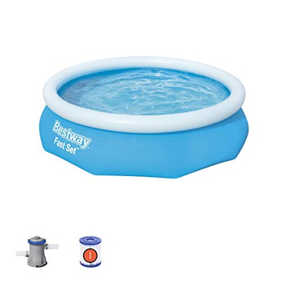 Bestway Fast Set Rotonda Gonfiabile Famiglia Piscina Set Completo