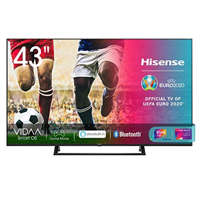Hisense 43AE7210F, Smart TV LED Ultra HD 4K 43", Single Stand, HDR 10+, Dolby DTS, con Alexa integrata, Tuner DVB-T2/S2 HEVC Main10 [Esclusiva Amazon 