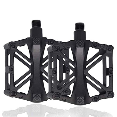 WELLXUNK® Pedali Bicicletta, Mountain Bike Pedali, Bicicletta Pedale Antiscivolo, Pedali MTB/BMX, Ultra-Leggero Durevole in Lega di Alluminio Antisciv