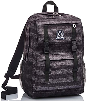 Zaino Duffy Invicta , Stripes, Grigio, Doppio Scomparto, Scuola & Tempo Libero