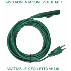 Bighouse It - CAVO VERDE MT.7 MM.2X0,75 SPINA ITALIA VK140 COMPATIBILE precio