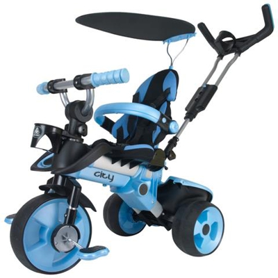 3261 Triciclo Cavalcabile City Blu