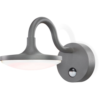 Esotec - Lampada a LED da parete per esterni con sensore, luce bianca calda 3000K, 900lm, 10 Watt. Lampada da parete per esterni. 201168