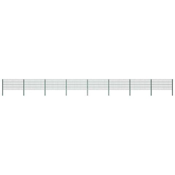 Pannello Di Recinzione Con Pali In Ferro 13,6x0,8 M Verde características