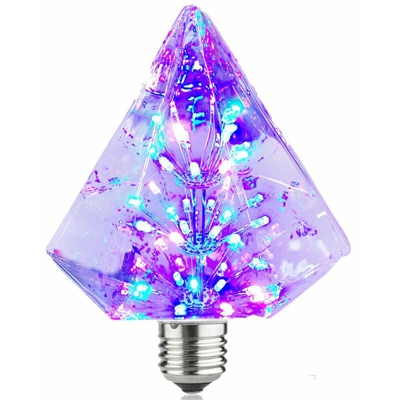 Driwei - Lampadina led prisma 3W luce multicolor attacco E27 stella luminosa BTL-014