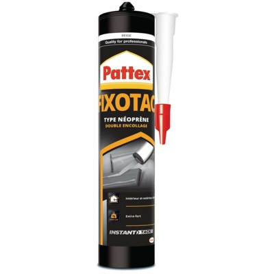 Henkel Colles Professionnel - Colla tipo neoprene Pattex Fixotac tubo de 345g beige, PATTEX, Ref. 1097709