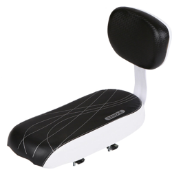 Cuscino posteriore per bicicletta seggiolino per bambini con equipaggio in bianco e nero precio