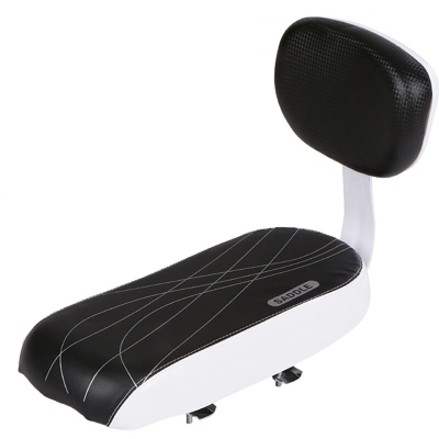 Cuscino posteriore per bicicletta seggiolino per bambini con equipaggio in bianco e nero