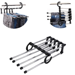 Organizer Salvaspazio Da Armadio 5 In 1 Regolabile In Acciaio Inox Mod. 10682 características