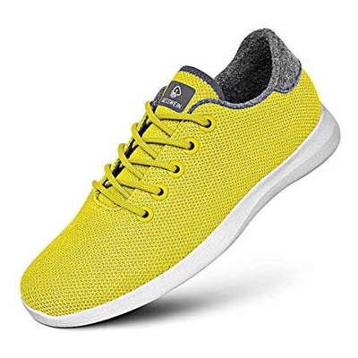 Merino Lana Donne Maglierie - Sneaker Traspiranti Da Donna In 100% Lana Merinos, Scarpe Sportive Collegate A Piedi Nudi, Scarpe Per Il Tempo Libero, Scarpe Da Donna, Verde (calce), 38 Ue