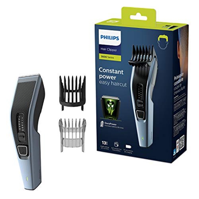 Philips HC3530/15 Regolacapelli Series 3000, Taglio Preciso e Semplice, Nero/Argento