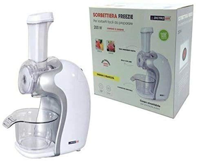 SORBETTIERA FREEZE PER SORBETTI FACILI DA PREPARARE 200W CREMOSI E CORPOSI DICTROLUX CON TASTO ON/OFF LAME E RULLO ACCAIO INOX CORPO SMONTABILE