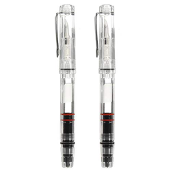 Caliarts Ego Demonstrator - Penna stilografica a pistone trasparente, con grande volume di inchiostro, 0,38 mm/0,5 mm precio