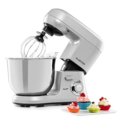 KLARSTEIN Bella Robusta Metal - Robot da Cucina, Alloggiamento Pressofuso, Ciotola in Acciaio Inox 5,5 L, Funzione a Impulsi, 1.200 Watt, 6 Potenze, G en oferta