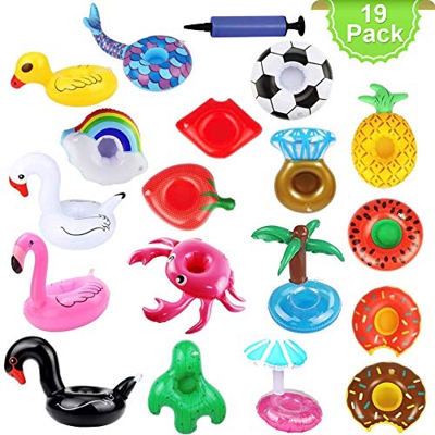 Sunshine smile Porta Bicchieri per Piscina,Gonfiabili Piscina Portabibite,Cup Holders per Una Festa,Sottobicchieri,Portabevande Gonfiabile,per la Fest