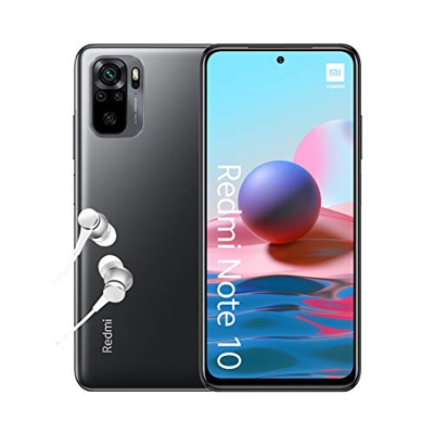 Xiaomi Redmi Note 10 - Smartphone 4+128GB, 6,43” AMOLED DotDisplay, Snapdragon 678, 48MP Quad Camera, 5000mAh, Onyx Gray (Versione Italiana + 2 Anni d