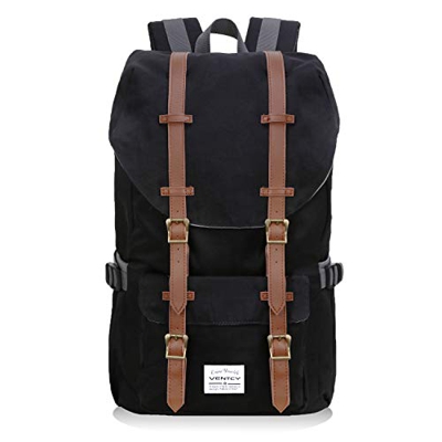 VENTCY Zaino Casual Uomo Donna Zaino Universita Vintage Zaino Laptop 15.6 Pollici Zainetto Pc Portatile Lavoro Zaino Viaggio Semplice Donna Unisex 23L