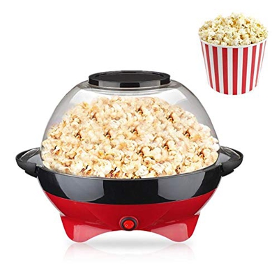 Cxssxling Macchine per Pop-corn Automatica 800W Macchina Pop Corn Compatta Macchina per Popcorn Elettrica Popcorn Maker ad Aria Calda per Casa Senza G