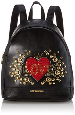Love Moschino Pu, Borsa a zainetto Donna, Nero (Nero), 30x11x28 cm (W x H x L)