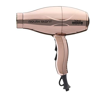 GAMMAPIU’ Asciugacapelli Professionale Relax Silent Luxury Gold Rose, Phon per Capelli, Leggero e Bilanciato, Silenzioso, Potente, Griglia Rivestita i