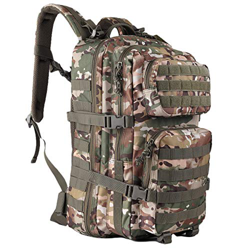OLEADER Zaino tattico Militare da 40 l, Impermeabile, Grande Zaino da Assalto, Zaino Molle per Esterni, Trekking, Campeggio (Nero Mimetico) (Jungle Ca en oferta