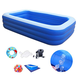 HOUADDY Piscina Gonfiabile Pieghevole Durevole Ispessito Piscina Rettangolare Portatile per Bambini Adulti per Giardino, Esterno, Cortile, PVC,150 * 1 precio
