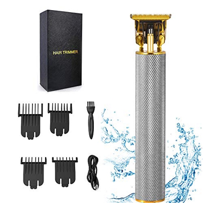 Tagliacapelli elettrico professionale Tagliacapelli con lama a T ricaricabile senza fili USB per uomo Kit professionale impermeabile elettrico Rasoio 