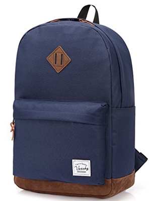 VASCHY Zaino Uomo, Zaino Donna Casual Zaino Scuola Superiore Zaino Università Vintage Zaino Classico Impermeabile Zaino PC 15.6 Pollici Zaino da Viagg