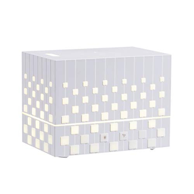 Decdeal Diffusore di Aromi Ad Ultrasuoni,Umidificatore a Cubo Diffusore di Olio Essenziale 220ML,Senza Acqua Spegnimento Automatico/Luce Notturna Colo