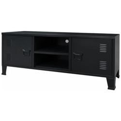 Mobile Porta Tv In Metallo Stile Industriale 120x35x48 Cm Nero características