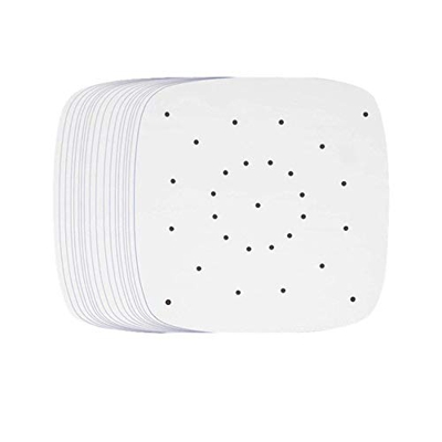 Tiamu 100 inserti per friggitrice ad aria calda, Carta per Friggitrice Ad Aria antiaderenti, carta da forno perforata in bambù(7inch*7inch)