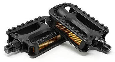 S.T.S. Coppia Pedali Sportivi Antiscivolo universali per Bicicletta con rinfrangenti