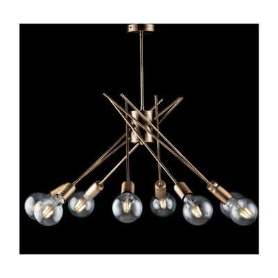 Plafoniera minimal moderna ferro bronzato spazzolato cm 64