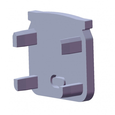 Tappo Di Chiusura Profilo Genere ECO P04 | Plastica Nero-Con Pero Estraibile (LL-12-1214-01)