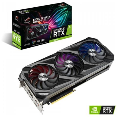 GeForce RTX 3090 24 GB GDDR6X Pci-E 3 x DisplayPort / 2 x HDMI Rog Strix