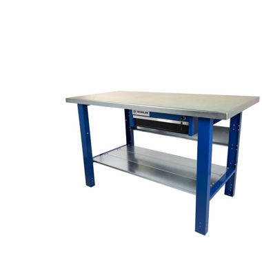 Tecnolam - Banco da lavoro Werkmeister 1500 1 Cassetto centrale piana in Legno di Faggio