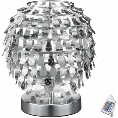 Etc-shop - Lampada da tavolo Chrome lascia set illuminazione allo stato remoto, tra cui lampade a LED RGB