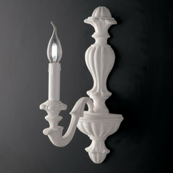 Applique barocca in legno e pasta di legno bianco 1 luce características