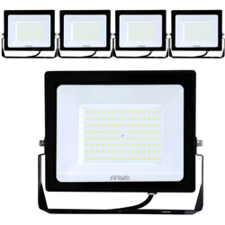 Lotto di 5 proiettori a LED 100w ad alta luminosità 8500 lumen di IP65 | Température de Couleur: Bianco caldo 3000K en oferta