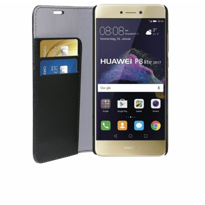 Phonix Custodia a Libro in Ecopelle per Huawei P8 Lite 2017 / 8 Lite - Nera - Honor