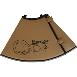 Collare Medico per Cani Comfy Cone Taglia M 20 cm Tanno - Beige - All Four Paws en oferta