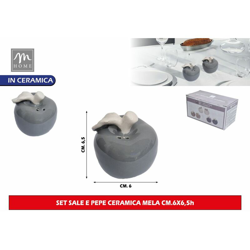 Bighouse It - SET SALE E PEPE CERAMICA MELA CM.6X6,5h precio
